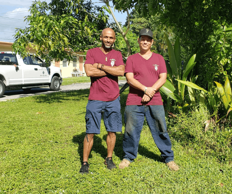 New Age Junk Removal experts and owner Jose ready to make your property spotless.